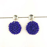 Boho Crystal Beads Drop Earrings Wedding Jewelry