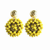 Boho Crystal Beads Drop Earrings Wedding Jewelry