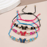Boho Butterfly Crystal Beads Strand Bracelets for Women