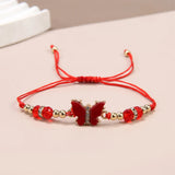 Boho Butterfly Crystal Beads Strand Bracelets for Women