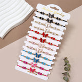 Boho Butterfly Crystal Beads Strand Bracelets for Women