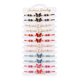 Boho Butterfly Crystal Beads Strand Bracelets for Women