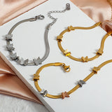 Boho Butterfly Snake Chain Bracelet 3 Golden Stainless Steel Waterproof
