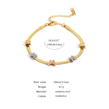 Boho Butterfly Snake Chain Bracelet 3 Golden Stainless Steel Waterproof