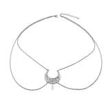Boho Christmas Head Hair Jewelry Star Moon Stone Chain Crystal