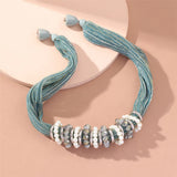 Boho Chunky Collar Choker Necklace Freshwater Pearl Thick Chain