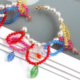 Boho Circle Hoop Earrings Simulated Pearl Acrylic Ear Accessories Za Jewelry