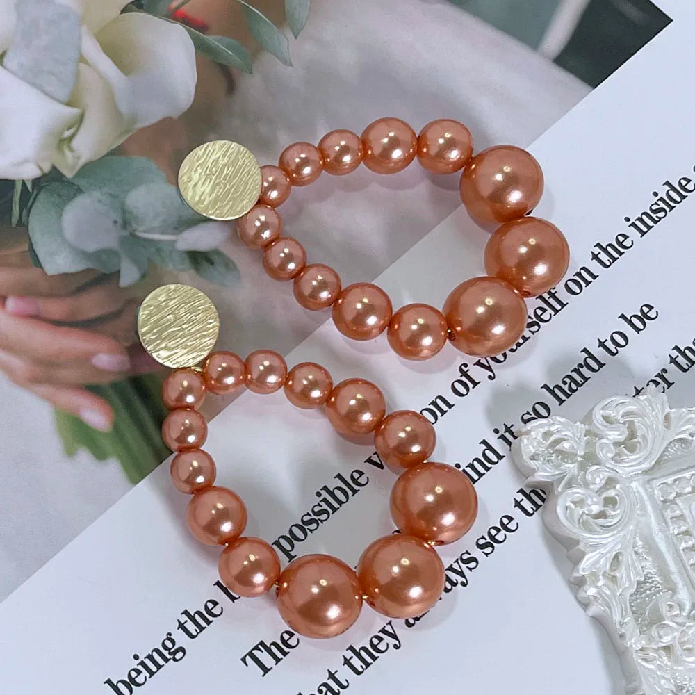 Boho Pearl Matte Bead Earrings Vintage Dangle Earring Jewelry
