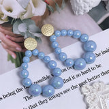 Boho Pearl Matte Bead Earrings Vintage Dangle Earring Jewelry