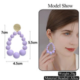 Boho Pearl Matte Bead Earrings Vintage Dangle Earring Jewelry