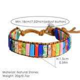 Boho 7 Chakra Healing Bracelet for Women