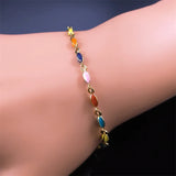 Boho Colorful Beads Stainless Steel Bracelet Jewelry