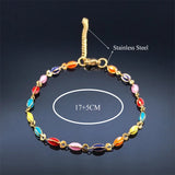 Boho Colorful Beads Stainless Steel Bracelet Jewelry