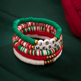 Boho Colorful Polymer Clay Beads Bracelets Set for Women
