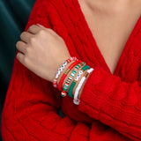 Boho Colorful Polymer Clay Beads Bracelets Set for Women