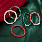 Boho Colorful Polymer Clay Beads Bracelets Set for Women