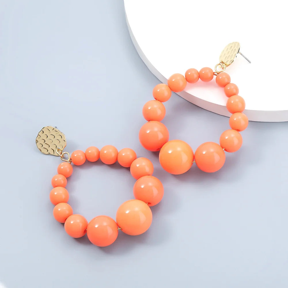 Boho Vintage Pearl Bead Earrings for Women