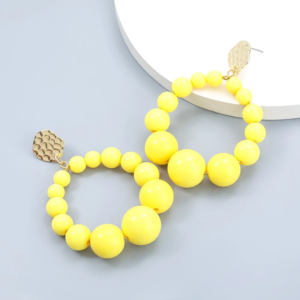 Boho Vintage Pearl Bead Earrings for Women