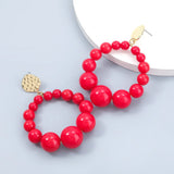 Boho Vintage Pearl Bead Earrings for Women