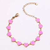 Boho Smiley Face Heart Beads Bracelet