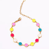 Boho Smiley Face Heart Beads Bracelet