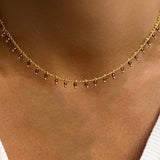 Boho Natural Stone Short Necklace Retro Ethnic Jewelry