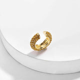 Boho Crystal Ear Cuff Colorful Statement Earring