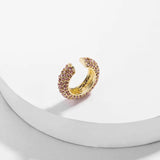 Boho Crystal Ear Cuff Colorful Statement Earring