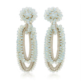 Boho Crystal Long Earrings Baroque Style Jewelry Pendant Vintage Earrings