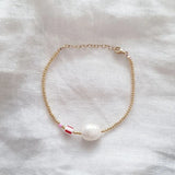Boho Small Beaded Bracelet Gold-Color Beads Pearl Bangle For Girls