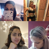 Boho Draping Crystal Bride Hair Chain Headpiece