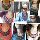 Boho Ethnic African Indian Necklace for Women Vintage Nigerian Jewelry F0361