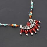 Boho Ethnic Gem Tassel Moon Headpiece for Women