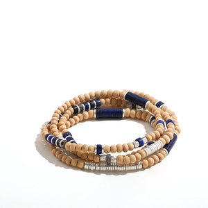 Boho Ethnic Wood Bead Bracelet Vintage Bohemian Jewelry