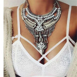 Boho Ethnic Statement Choker Necklace Vintage Maxi Multilayer Pendant Women