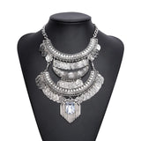 Boho Ethnic Statement Choker Necklace Vintage Maxi Multilayer Pendant Women