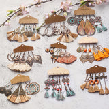 Boho Tassel Dangle Drop Earrings Bundle Set