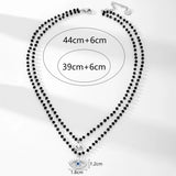 Boho Evil Eye Necklace Crystal Beads Eye Collar Pendant Long Chain