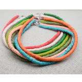 Boho Colorful Choker Necklace Polymer Clay Women Beach Jewelry