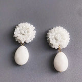Boho Droplets Earrings Flower-shaped Statement Jewelry Christmas