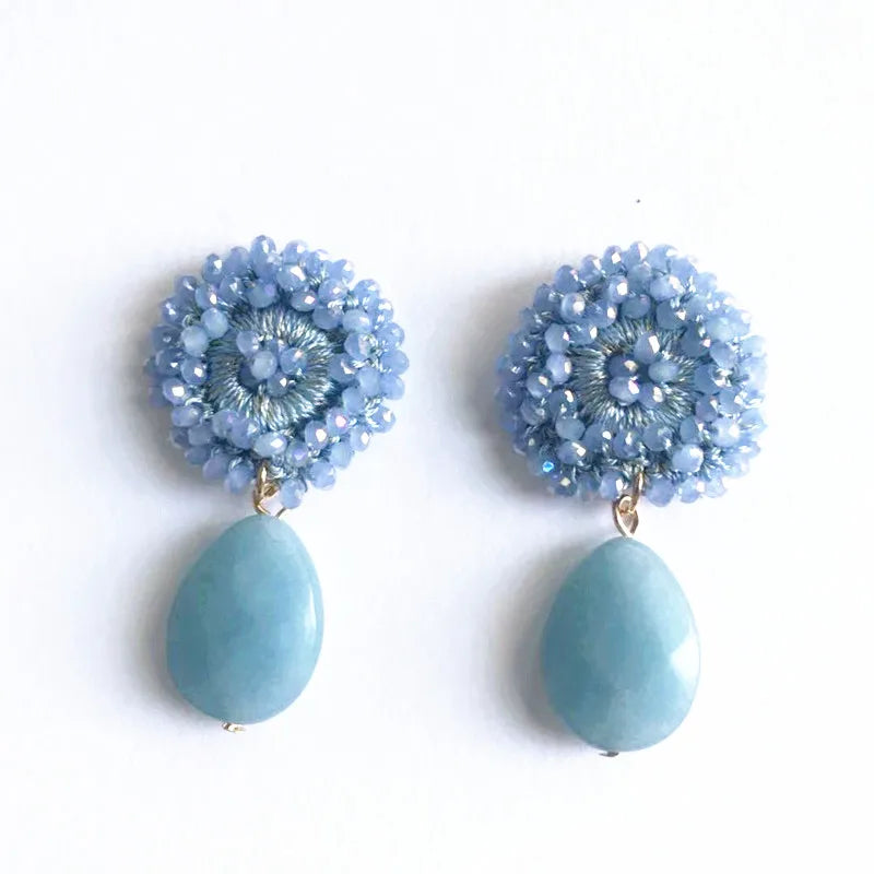 Boho Droplets Earrings Flower-shaped Statement Jewelry Christmas