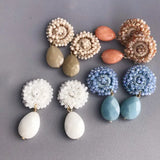Boho Droplets Earrings Flower-shaped Statement Jewelry Christmas