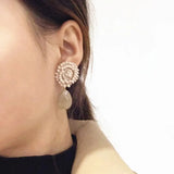 Boho Droplets Earrings Flower-shaped Statement Jewelry Christmas