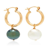 Boho Natural Pearl Earrings Statement Jewelry Charm