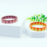 Boho Enamel Bracelet DIY Geometric Triangle Bead Stretch Charm Bracelet