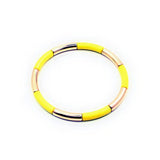 Boho Enamel Bracelet Rainbow Candy DIY Tube Cuff Bangle