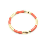 Boho Enamel Bracelet Rainbow Candy DIY Tube Cuff Bangle