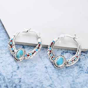 Boho Opal Earrings Wedding Jewelry for Women