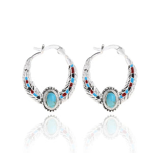 Boho Opal Earrings Wedding Jewelry for Women