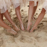 Boho Crystal Anklet Bracelet Rhinestone Foot Chain Toe Ring Barefoot Sandal